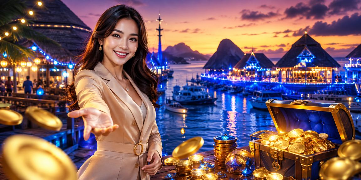 Suasana festival dengan permainan kartu yang ramai dan berwarna-warni