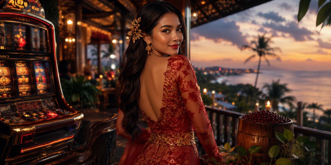 Ilustrasi permainan slot dengan nuansa kafe Vietnam yang penuh warna